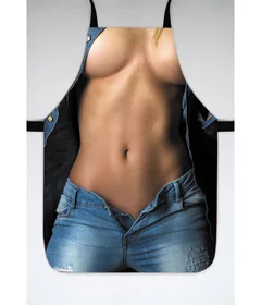 фартук, джинсы